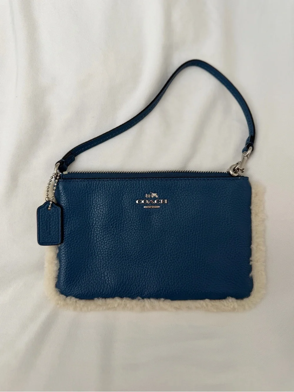 Coach Shearling Wristlet